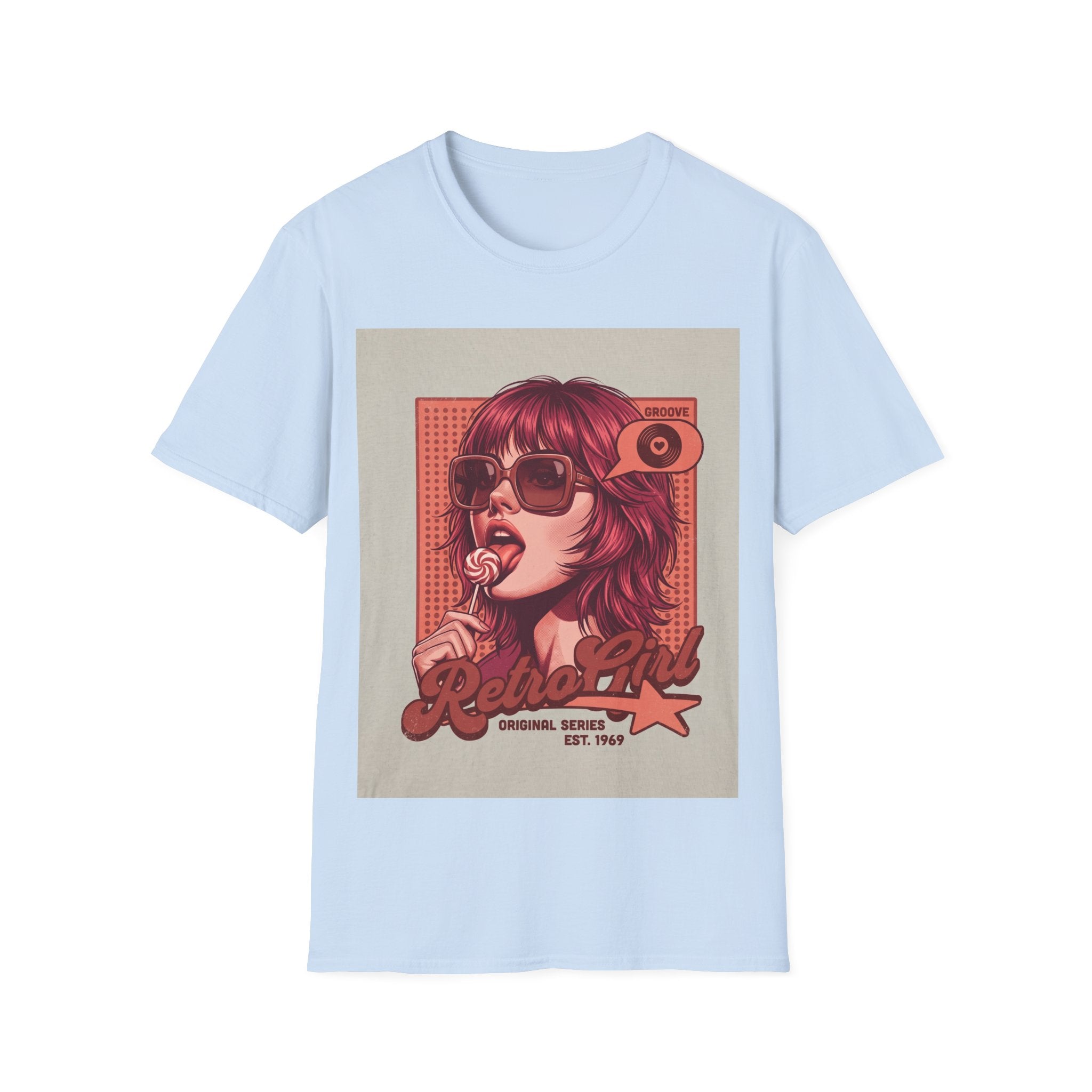 Retro Pop Art T-Shirt — 'Relax, Baby' Sunglasses Girl Graphic Printify