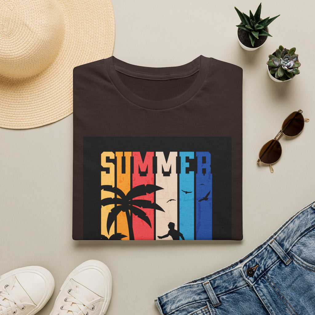 Summer Vibes T-Shirt — Retro Palm Tree Surf Graphic Printify
