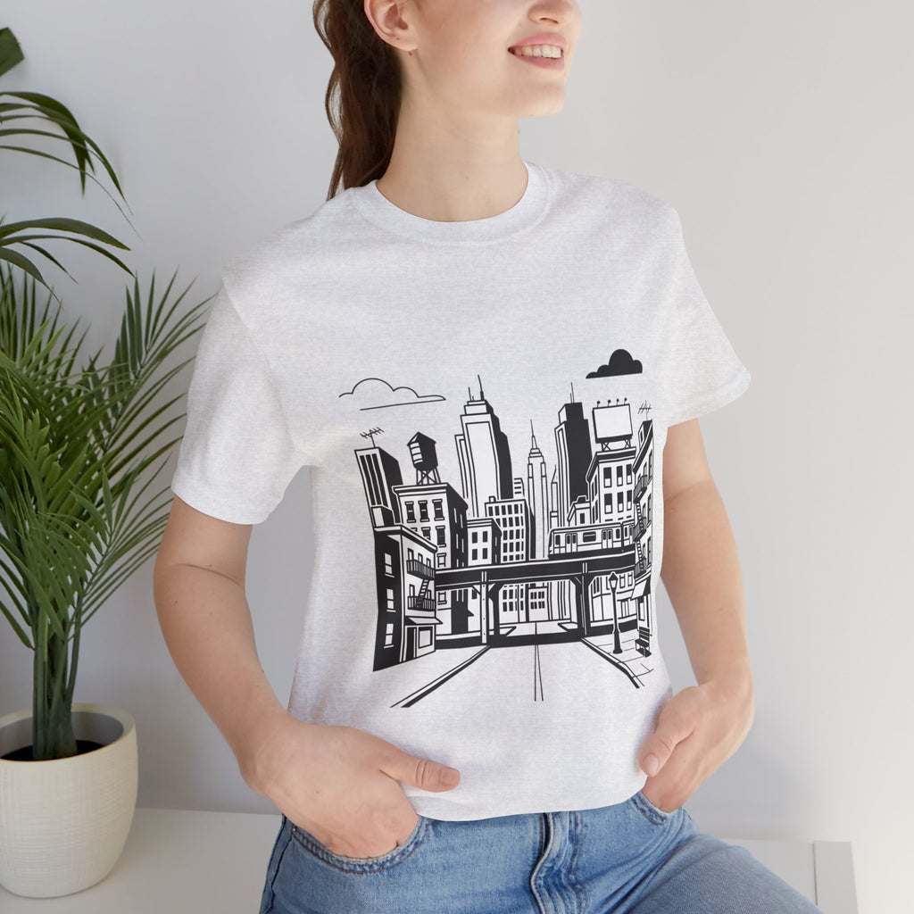 City Skyline T-Shirt — Monochrome Urban Streetwear Tee