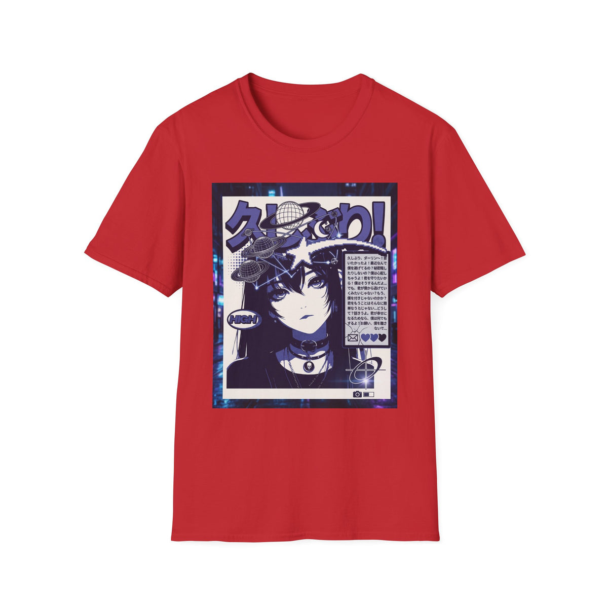 Anime Space Girl T-Shirt — Japanese Graphic Aesthetic Printify