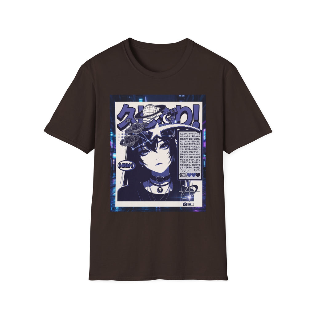 Anime Space Girl T-Shirt — Japanese Graphic Aesthetic Printify