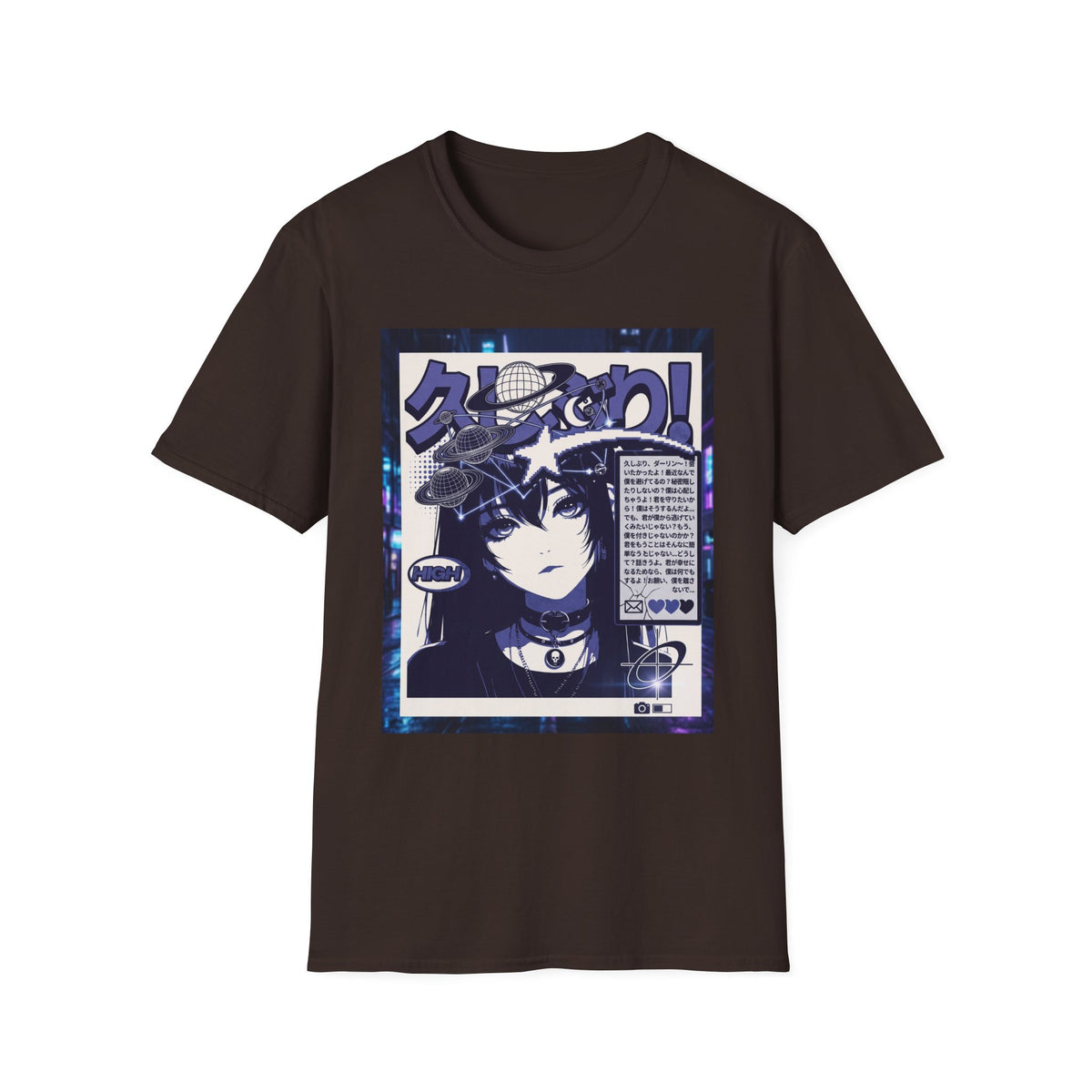 Anime Space Girl T-Shirt — Japanese Graphic Aesthetic Printify