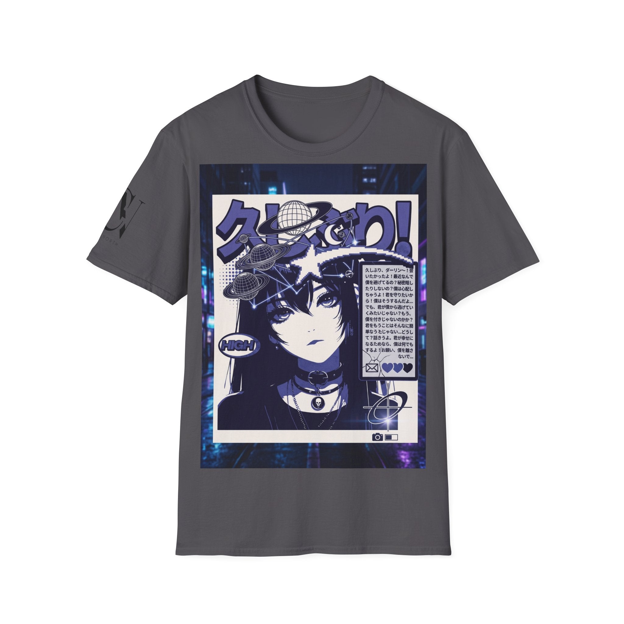 Anime Space Girl T-Shirt — Japanese Graphic Aesthetic Printify