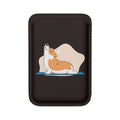 MagSafe Vegan Card Wallet — Corgi Yoga Illustration Printify