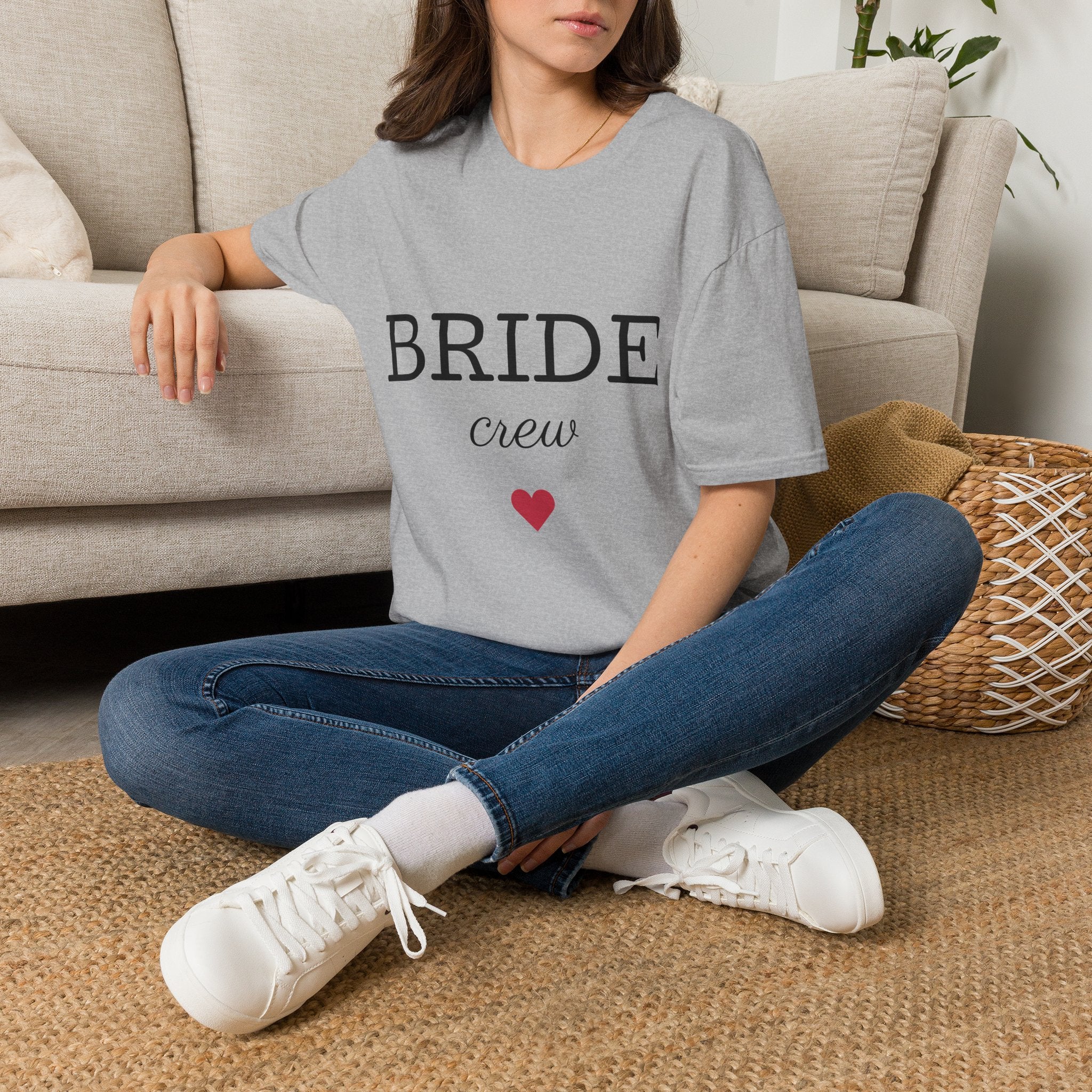 Bride Crew T-Shirt — Bridal Party Bachelorette Shirt with Heart