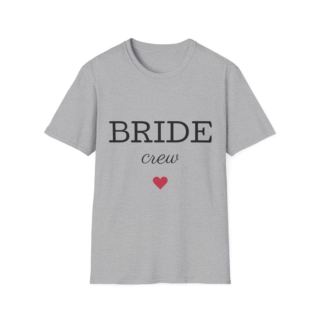 Bride Crew T-Shirt — Bridal Party Bachelorette Shirt with Heart