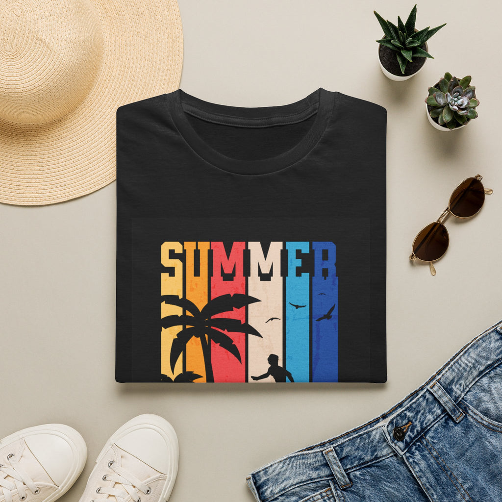 Summer Vibes T-Shirt — Retro Palm Tree Surf Graphic Printify