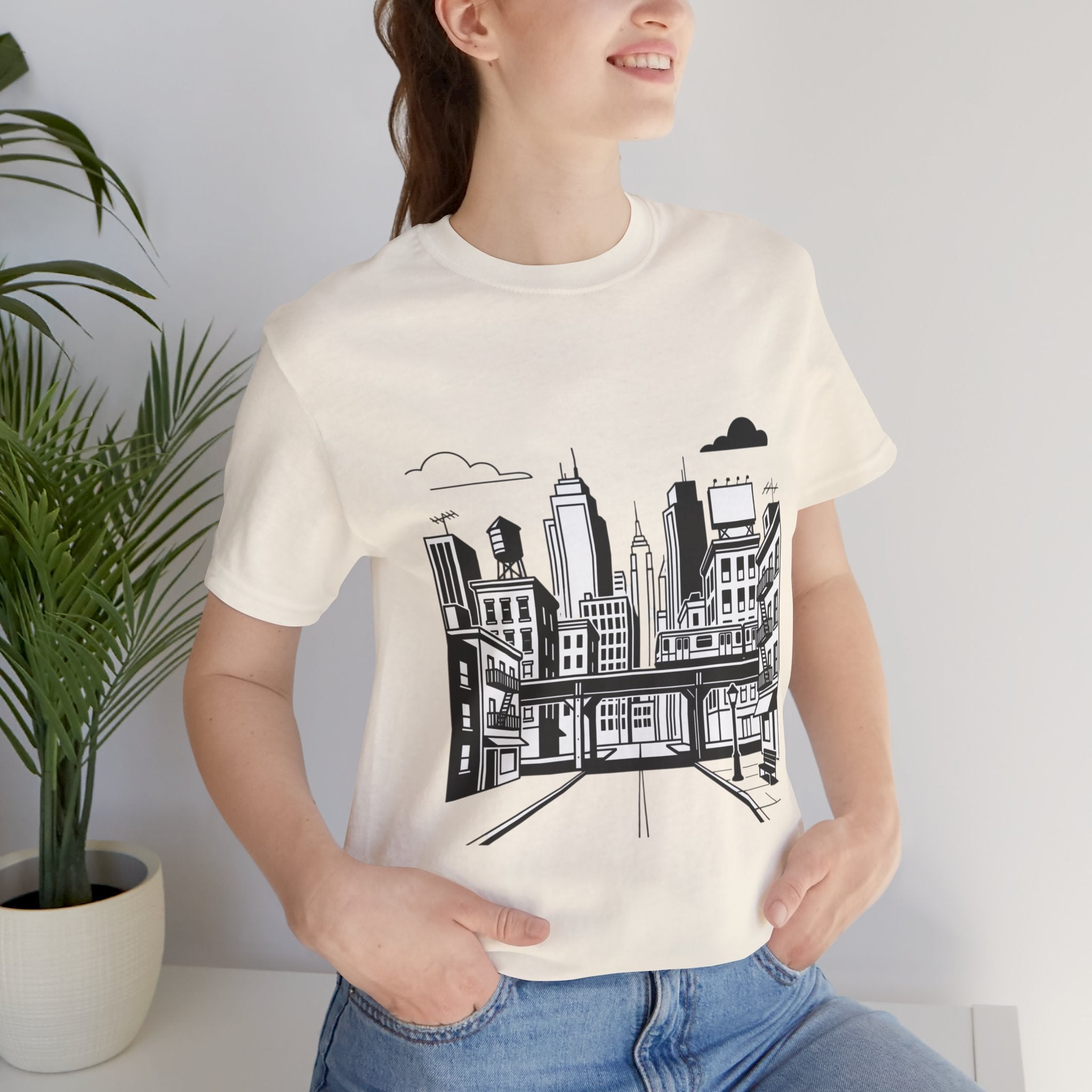 City Skyline T-Shirt — Monochrome Urban Streetwear Tee