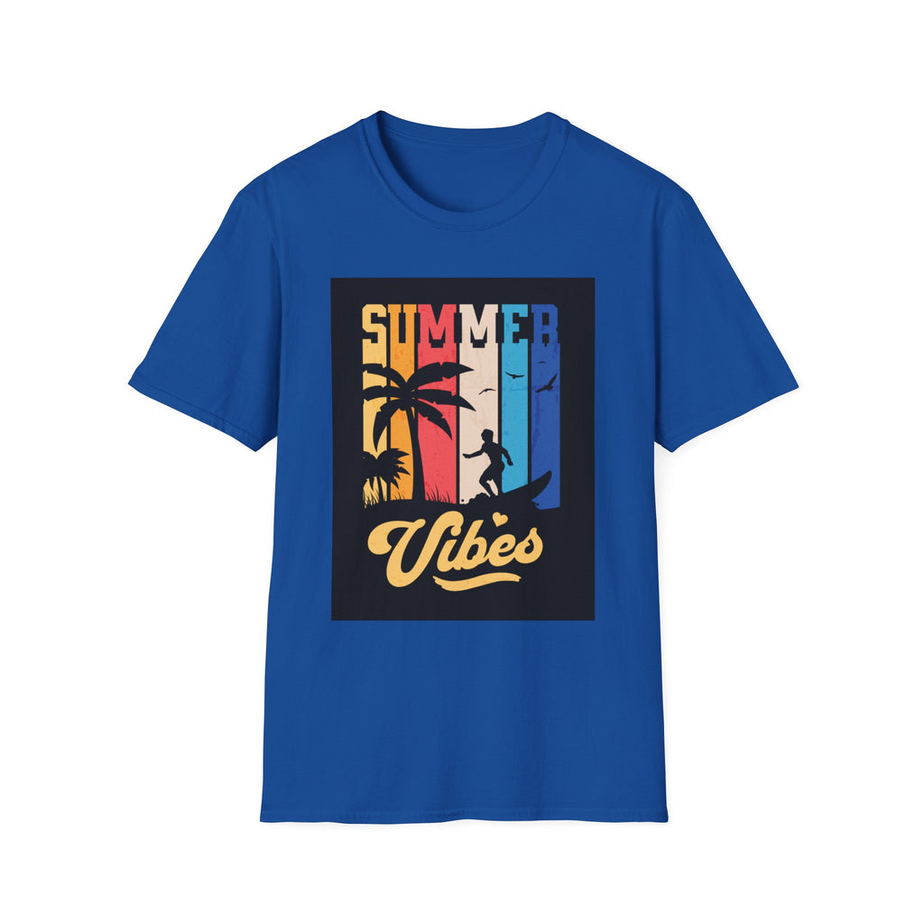 Summer Vibes T-Shirt — Retro Palm Tree Surf Graphic Printify
