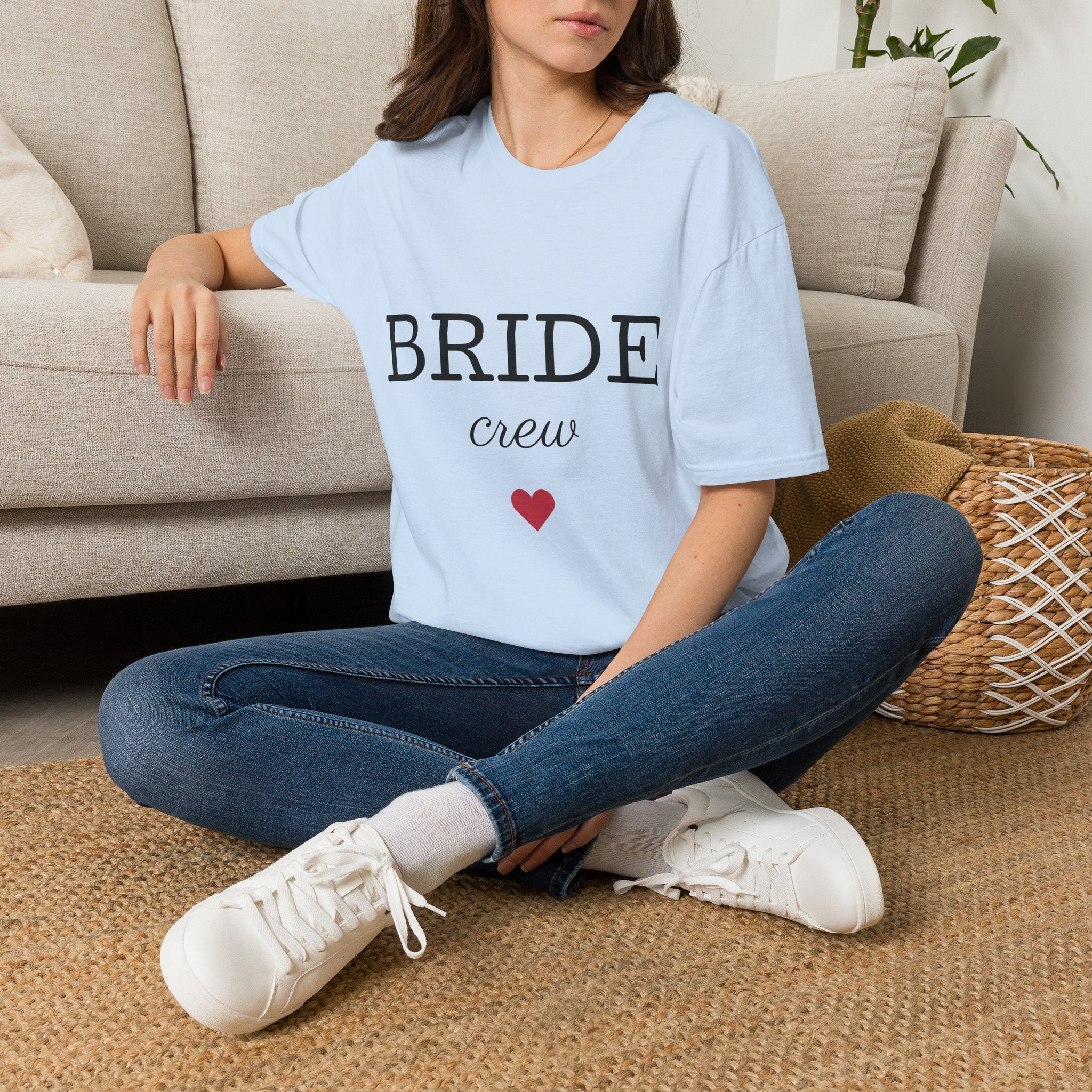 Bride Crew T-Shirt — Bridal Party Bachelorette Shirt with Heart