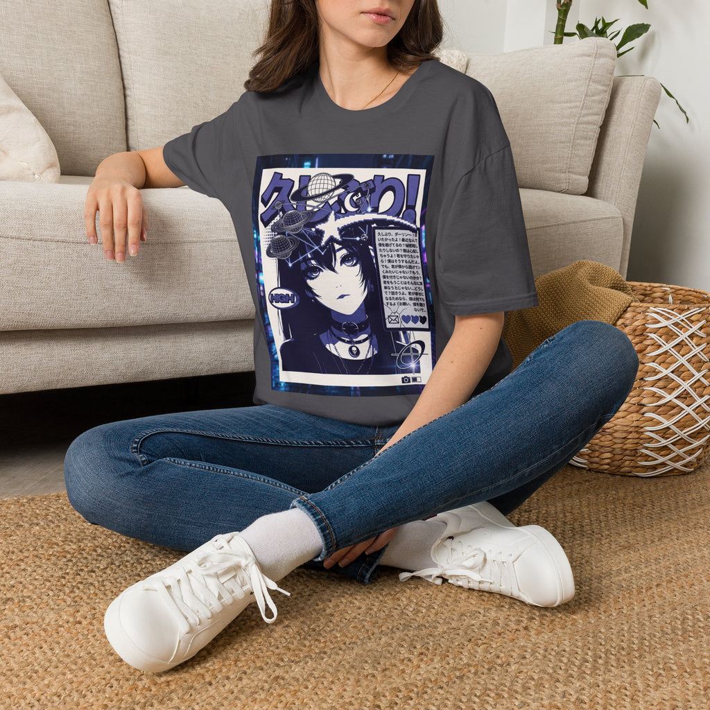 Anime Space Girl T-Shirt — Japanese Graphic Aesthetic Printify
