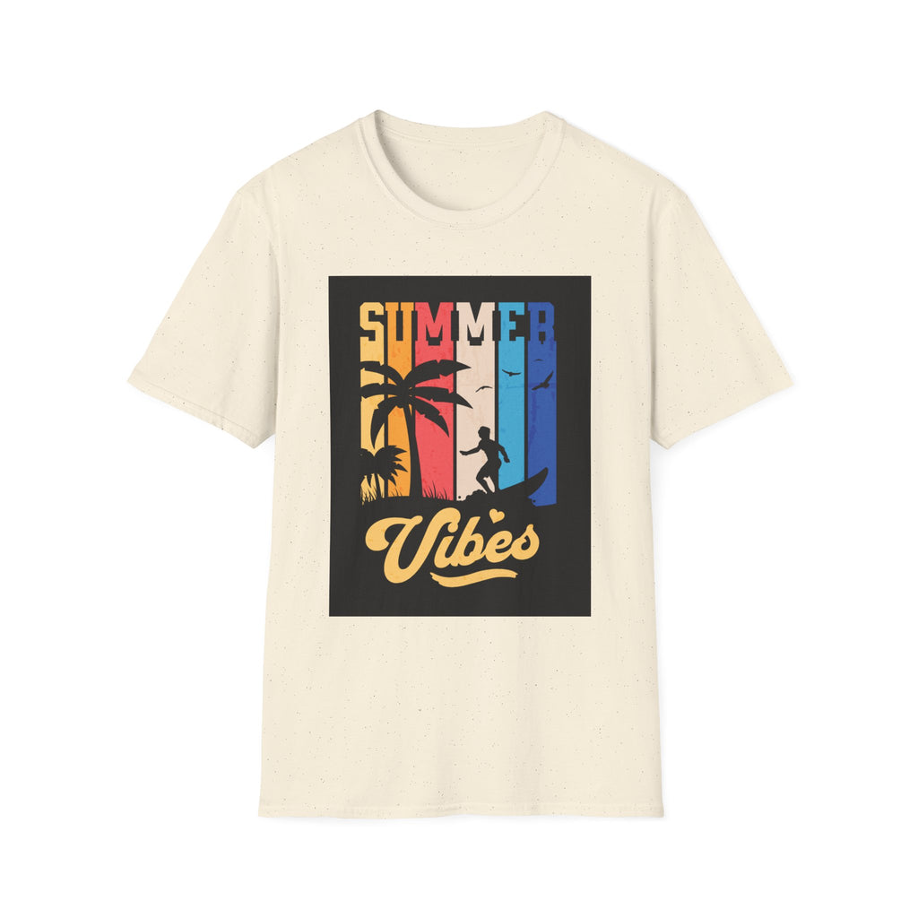 Summer Vibes T-Shirt — Retro Palm Tree Surf Graphic Printify