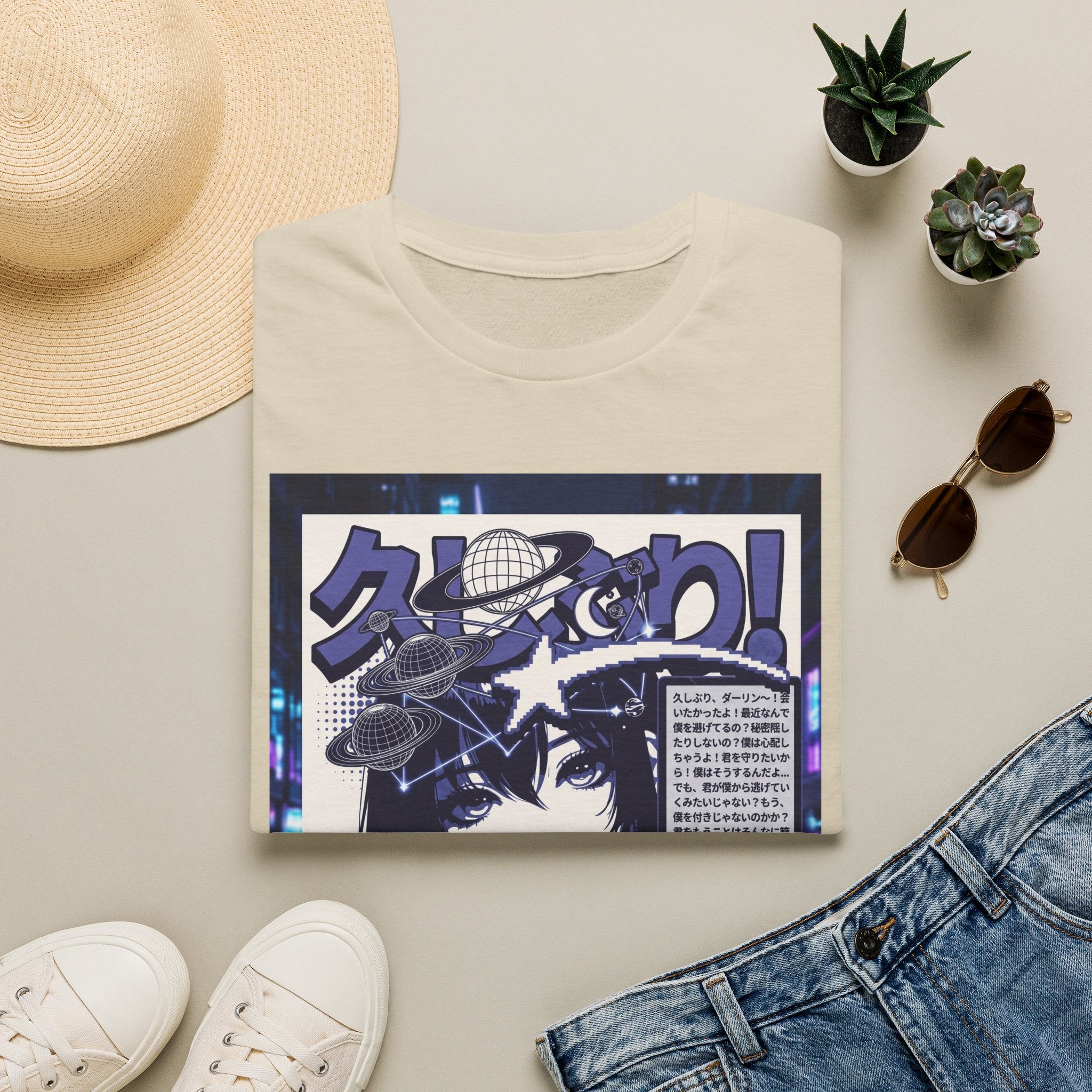 Anime Space Girl T-Shirt — Japanese Graphic Aesthetic Printify