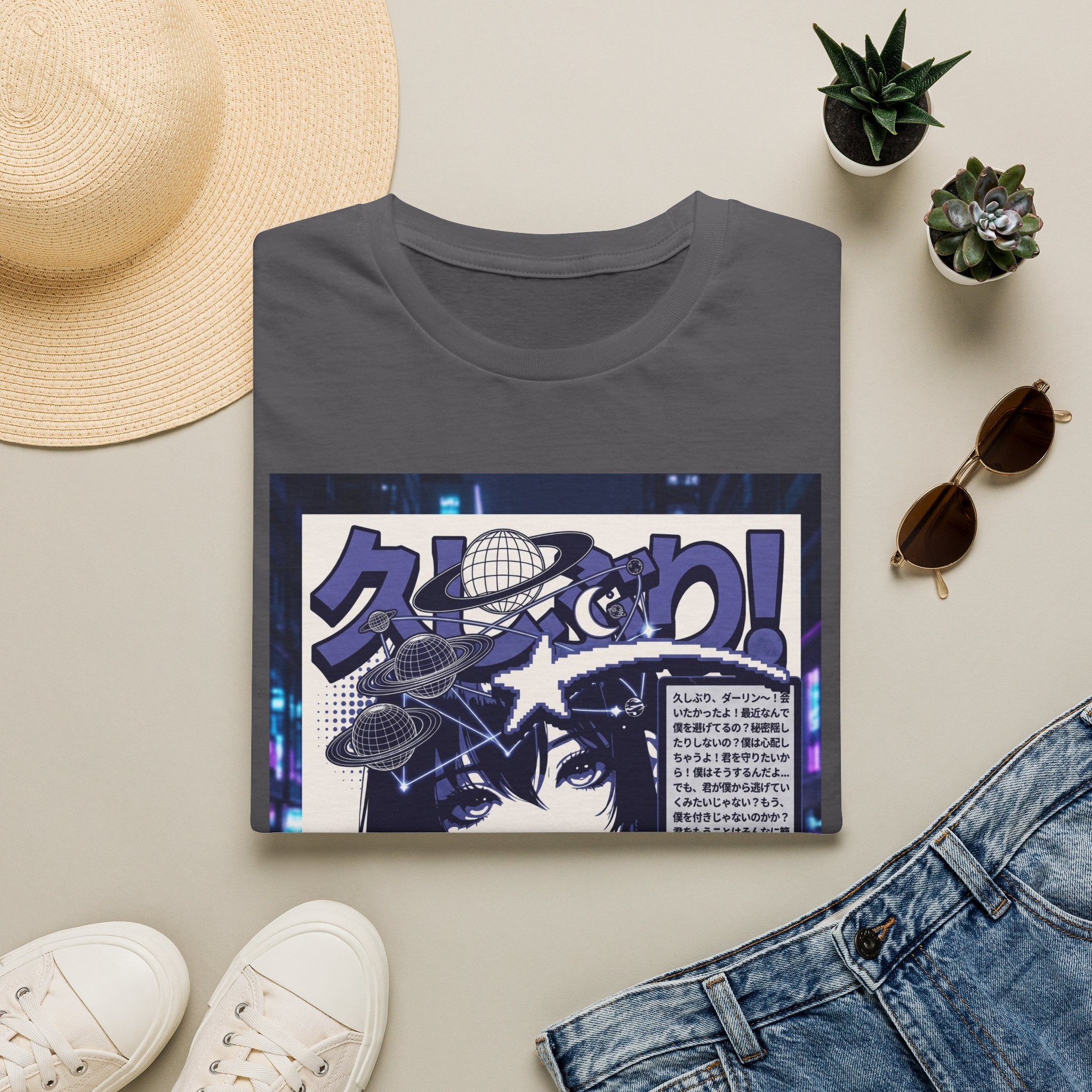 Anime Space Girl T-Shirt — Japanese Graphic Aesthetic Printify