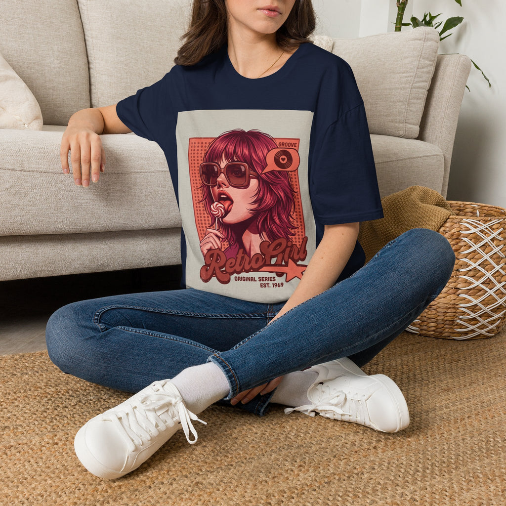 Retro Pop Art T-Shirt — 'Relax, Baby' Sunglasses Girl Graphic Printify