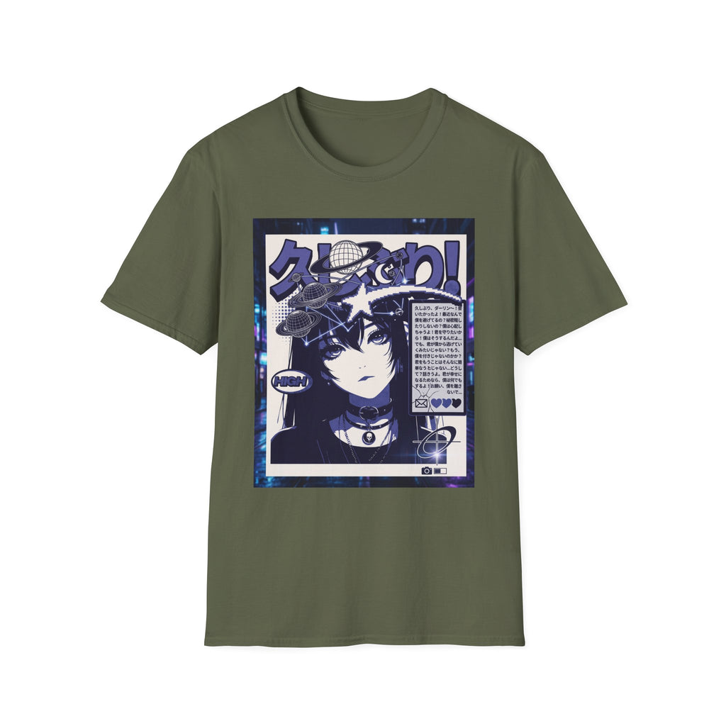 Anime Space Girl T-Shirt — Japanese Graphic Aesthetic Printify