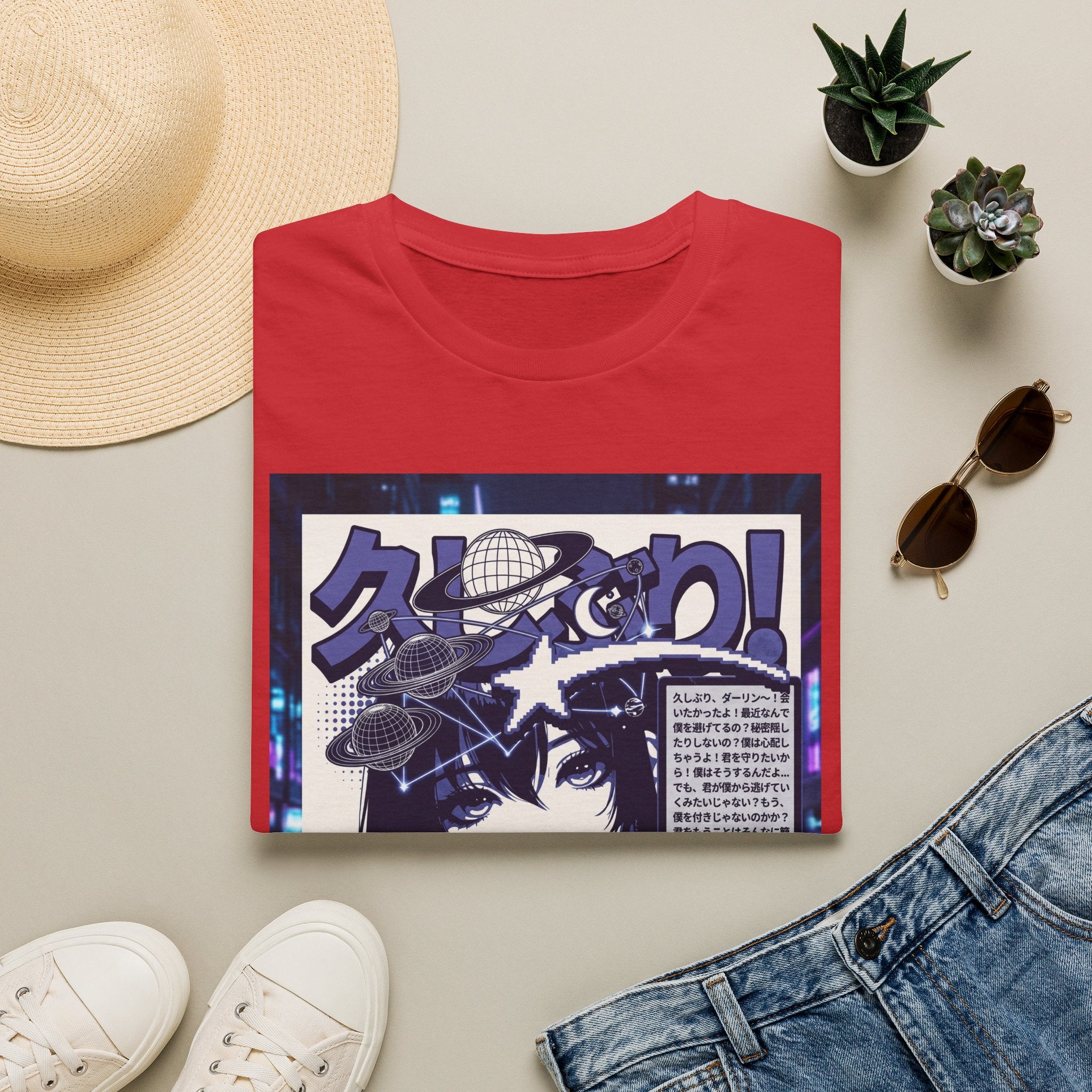 Anime Space Girl T-Shirt — Japanese Graphic Aesthetic Printify