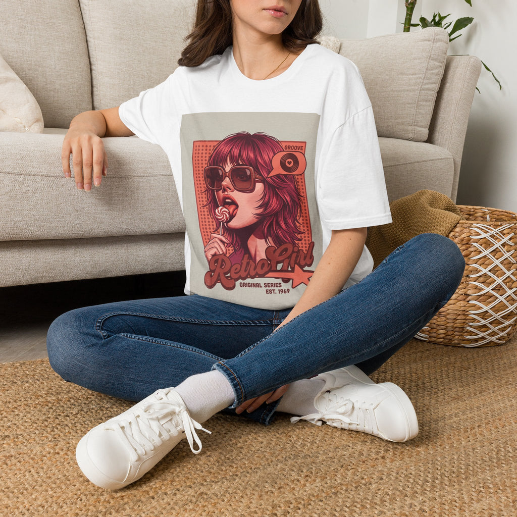Retro Pop Art T-Shirt — 'Relax, Baby' Sunglasses Girl Graphic Printify