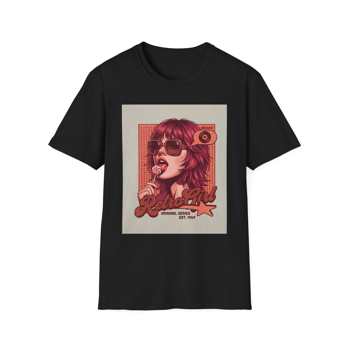 Retro Pop Art T-Shirt — 'Relax, Baby' Sunglasses Girl Graphic Printify