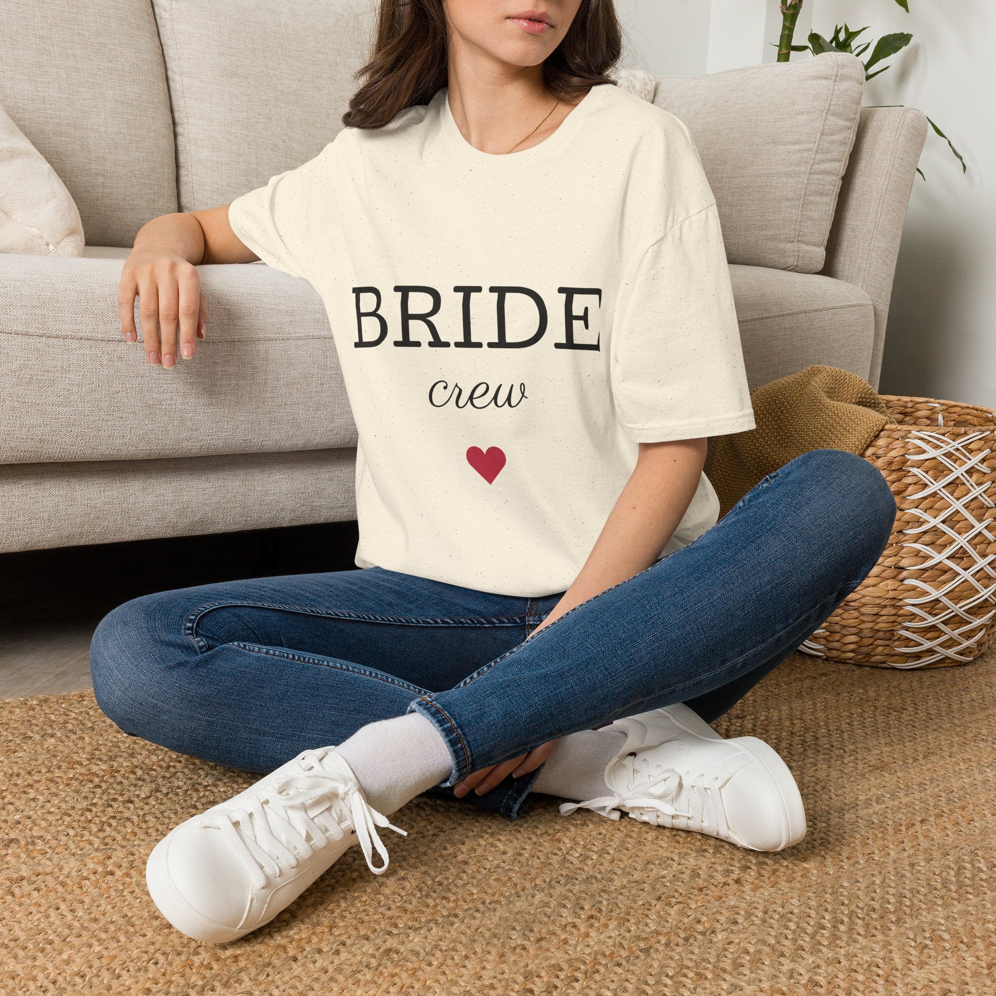 Bride Crew T-Shirt — Bridal Party Bachelorette Shirt with Heart