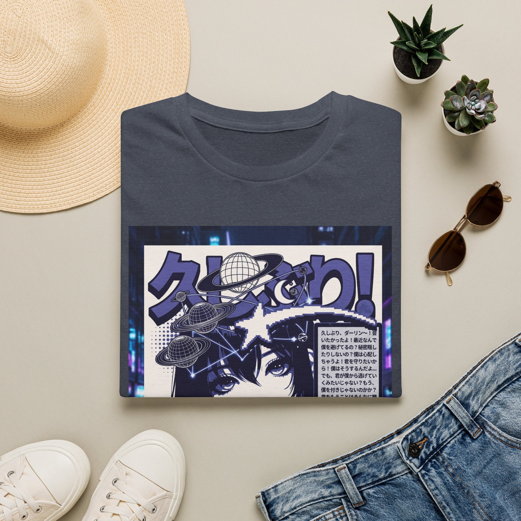 Anime Space Girl T-Shirt — Japanese Graphic Aesthetic Printify