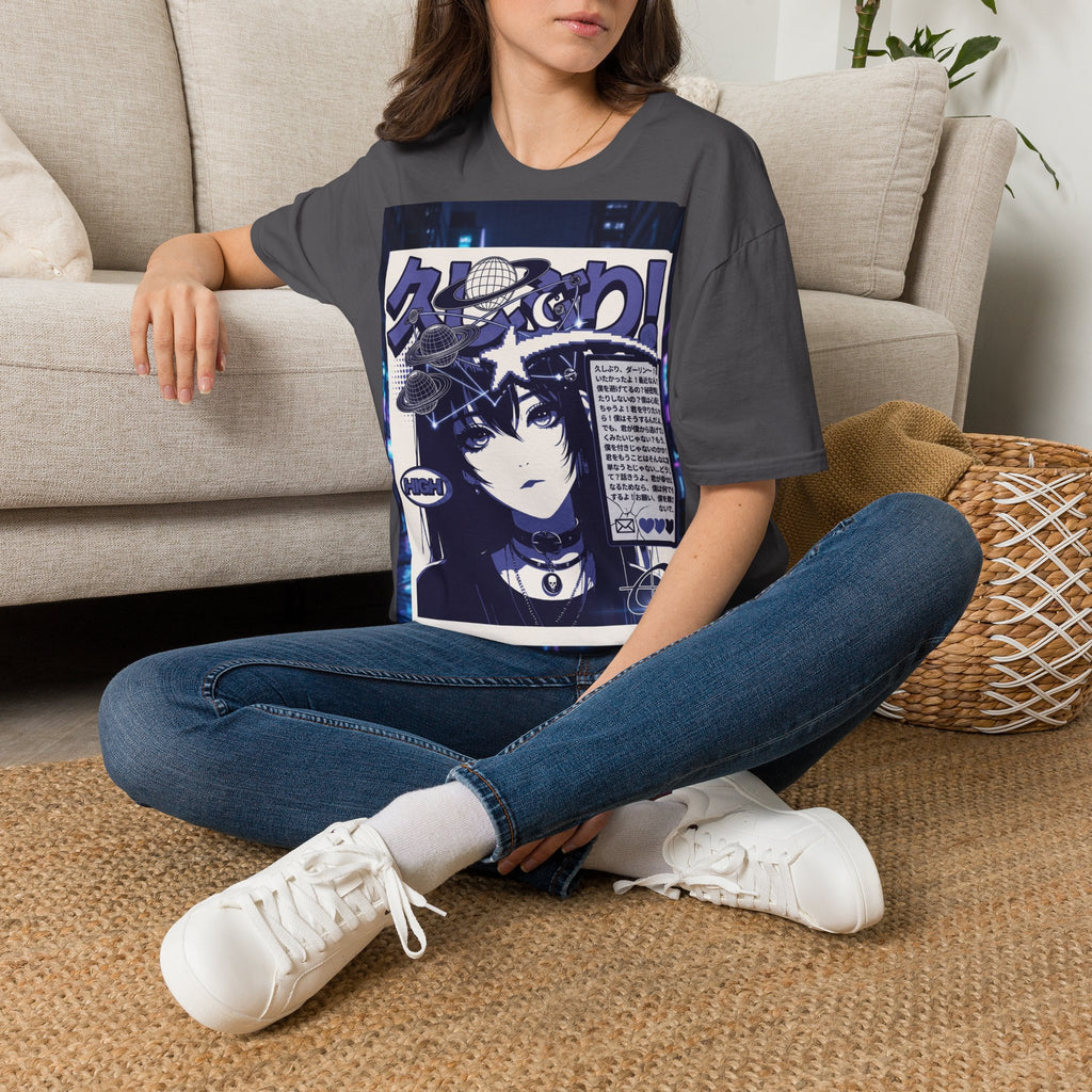Anime Space Girl T-Shirt — Japanese Graphic Aesthetic Printify