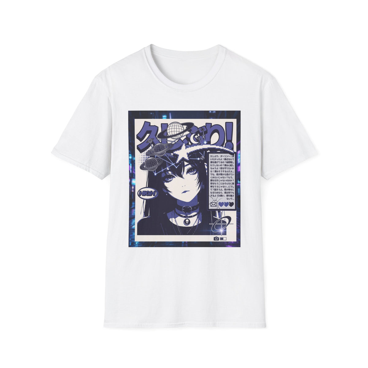 Anime Space Girl T-Shirt — Japanese Graphic Aesthetic Printify