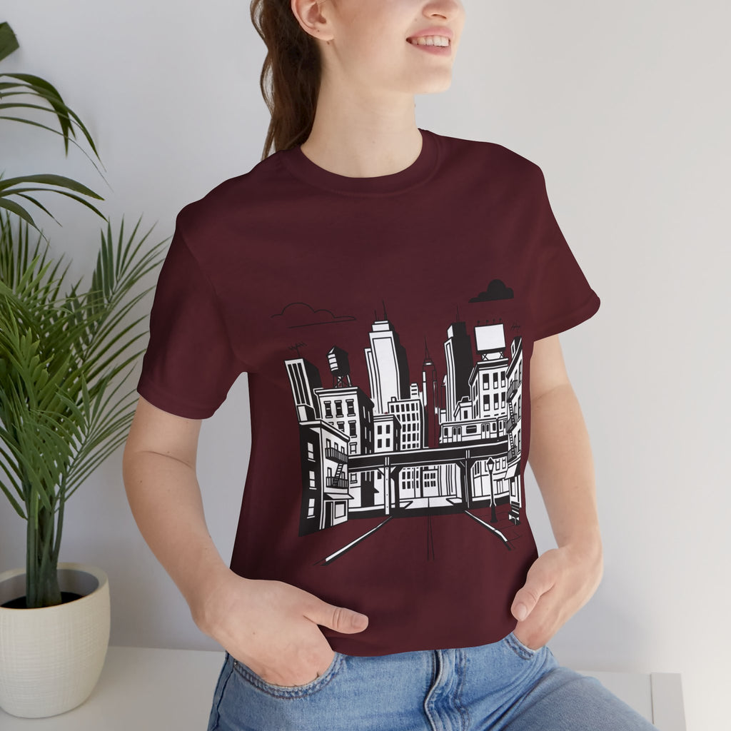 City Skyline T-Shirt — Monochrome Urban Streetwear Tee