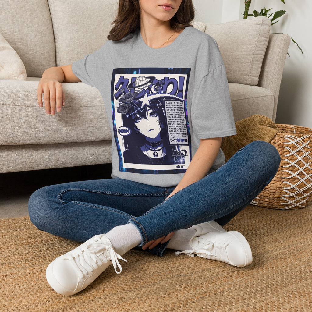 Anime Space Girl T-Shirt — Japanese Graphic Aesthetic Printify