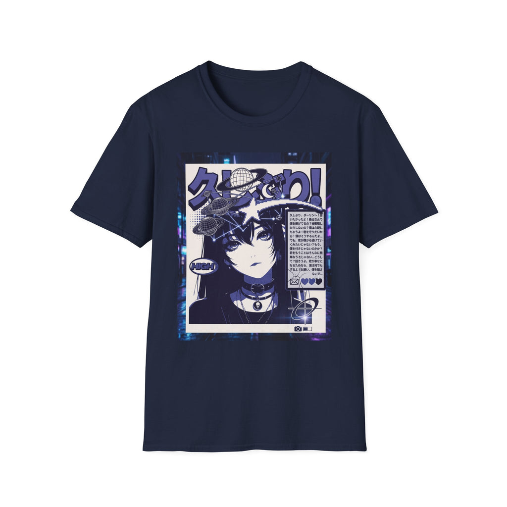Anime Space Girl T-Shirt — Japanese Graphic Aesthetic Printify