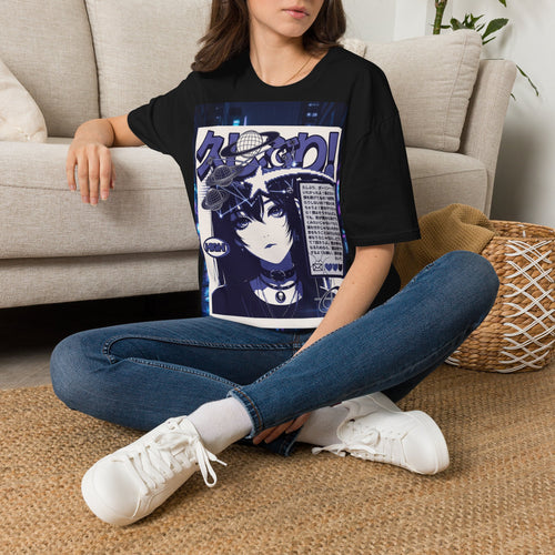 Anime Space Girl T-Shirt — Japanese Graphic Aesthetic Printify