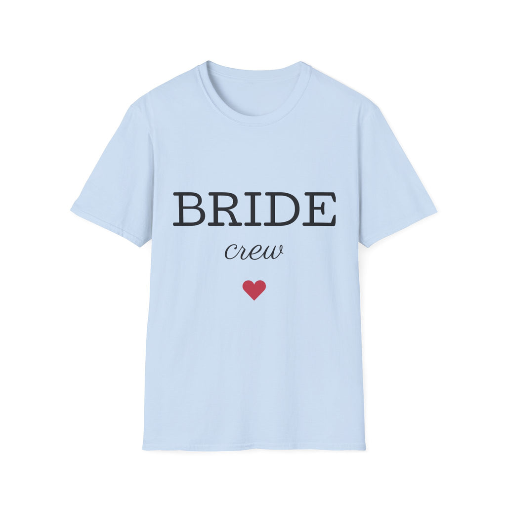 Bride Crew T-Shirt — Bridal Party Bachelorette Shirt with Heart