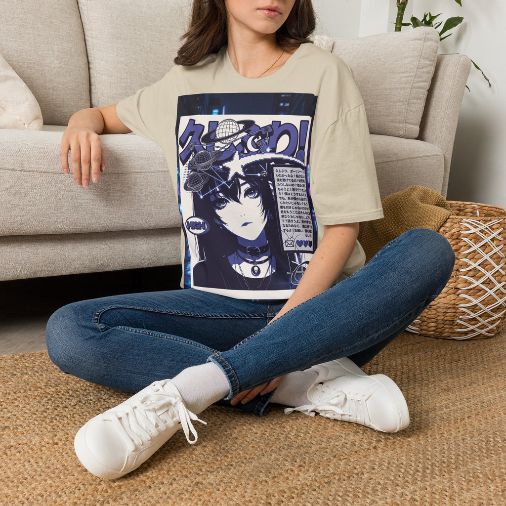 Anime Space Girl T-Shirt — Japanese Graphic Aesthetic Printify