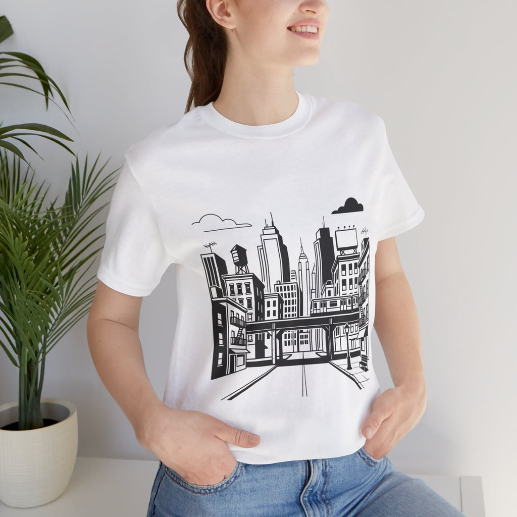 City Skyline T-Shirt — Monochrome Urban Streetwear Tee