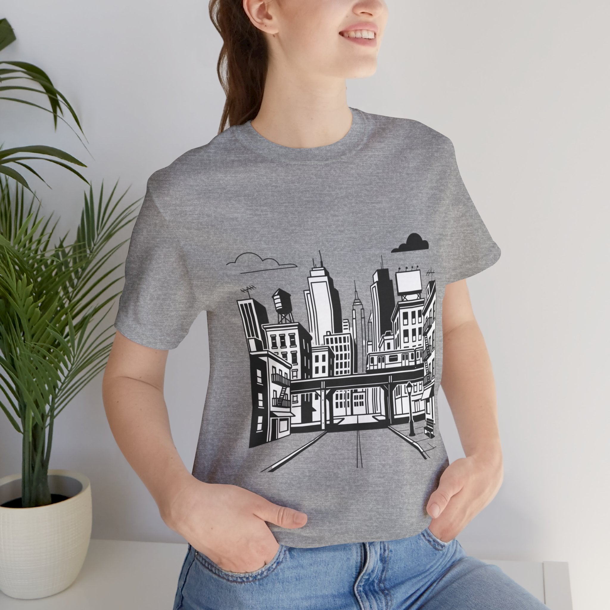 City Skyline T-Shirt — Monochrome Urban Streetwear Tee