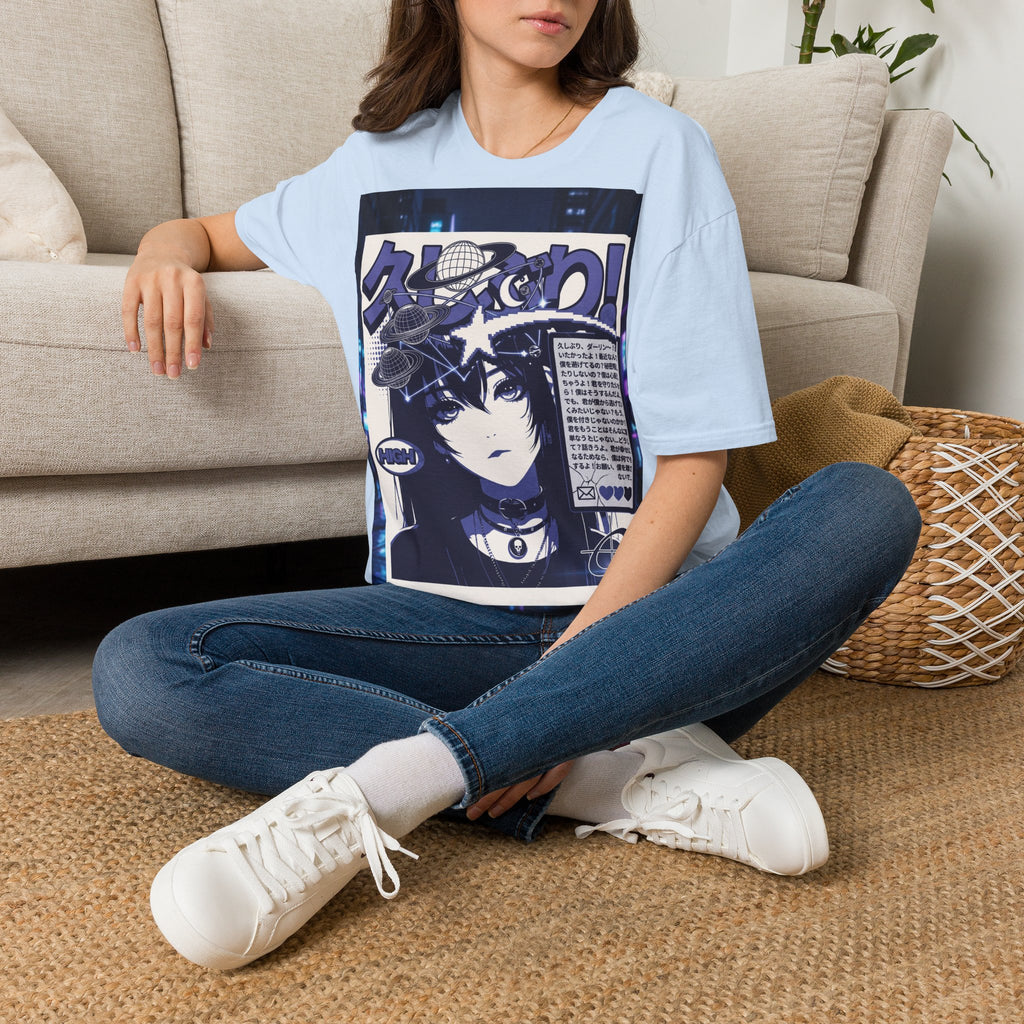 Anime Space Girl T-Shirt — Japanese Graphic Aesthetic Printify