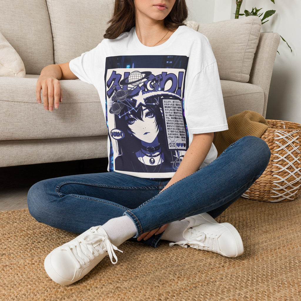 Anime Space Girl T-Shirt — Japanese Graphic Aesthetic Printify