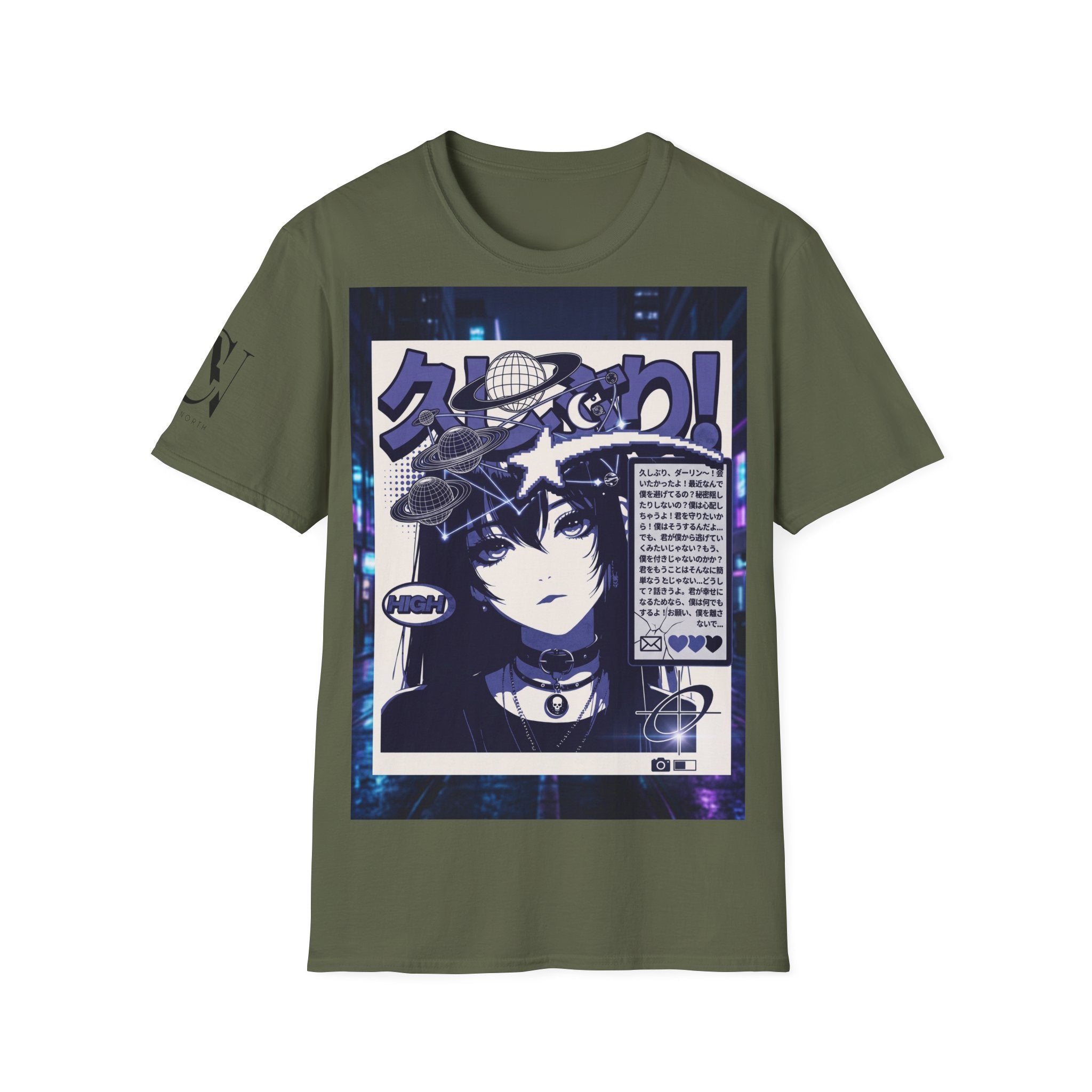 Anime Space Girl T-Shirt — Japanese Graphic Aesthetic Printify