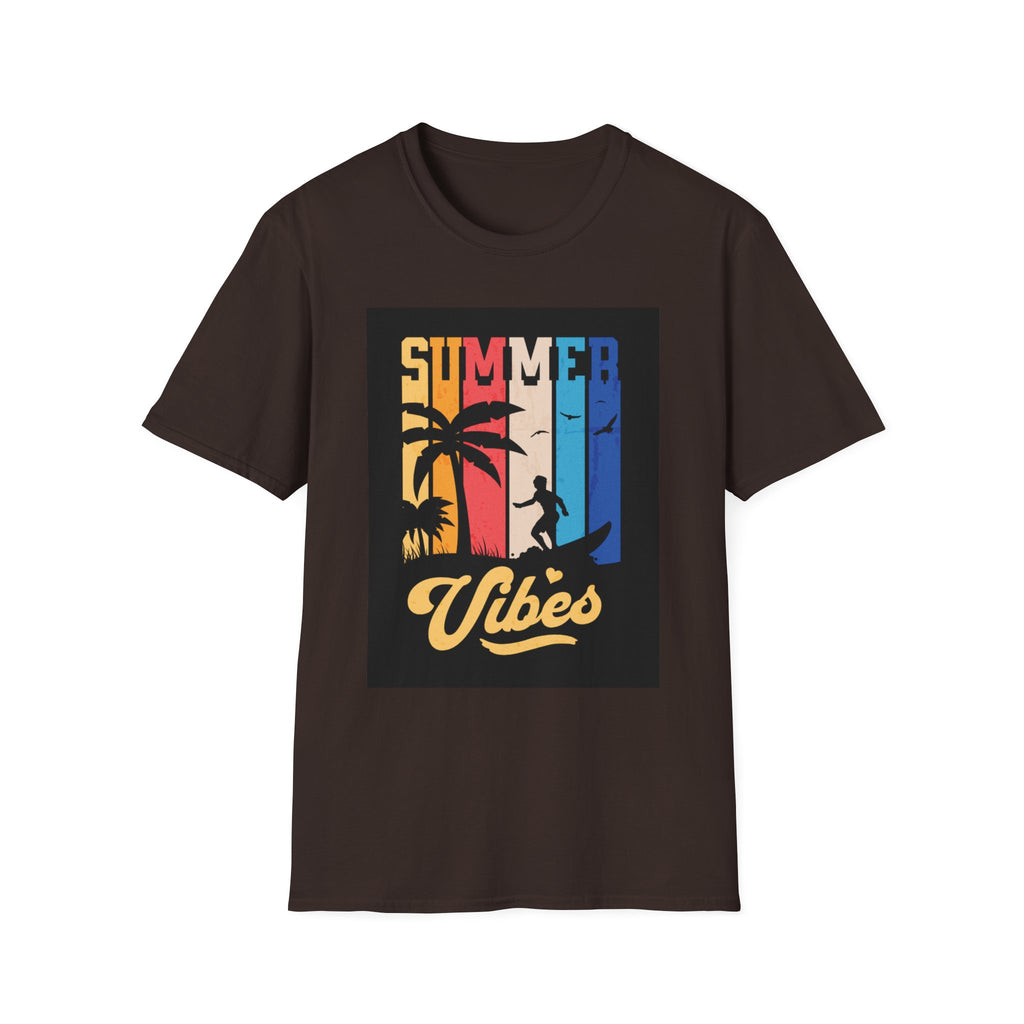 Summer Vibes T-Shirt — Retro Palm Tree Surf Graphic Printify