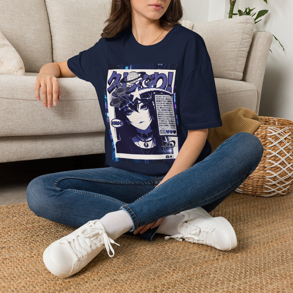 Anime Space Girl T-Shirt — Japanese Graphic Aesthetic Printify