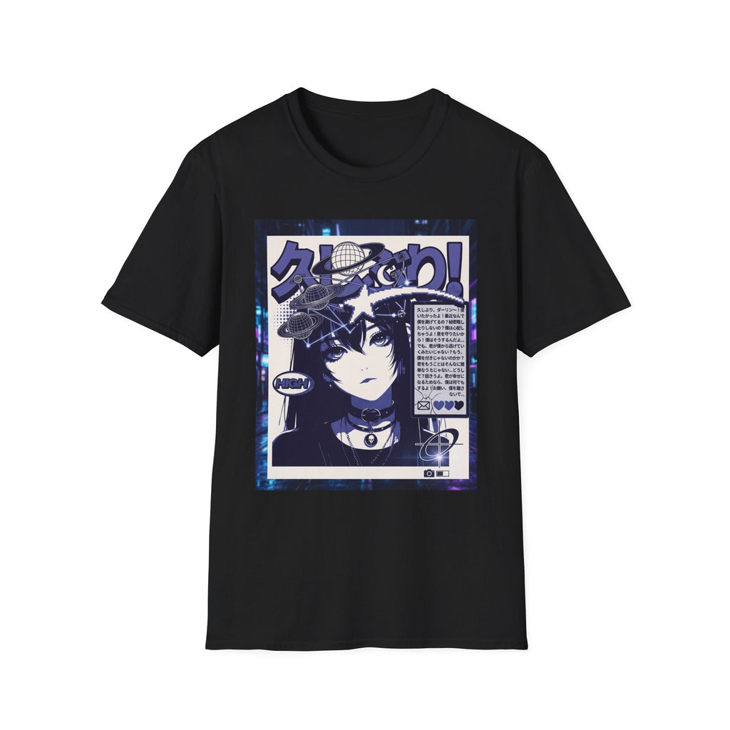 Anime Space Girl T-Shirt — Japanese Graphic Aesthetic Printify