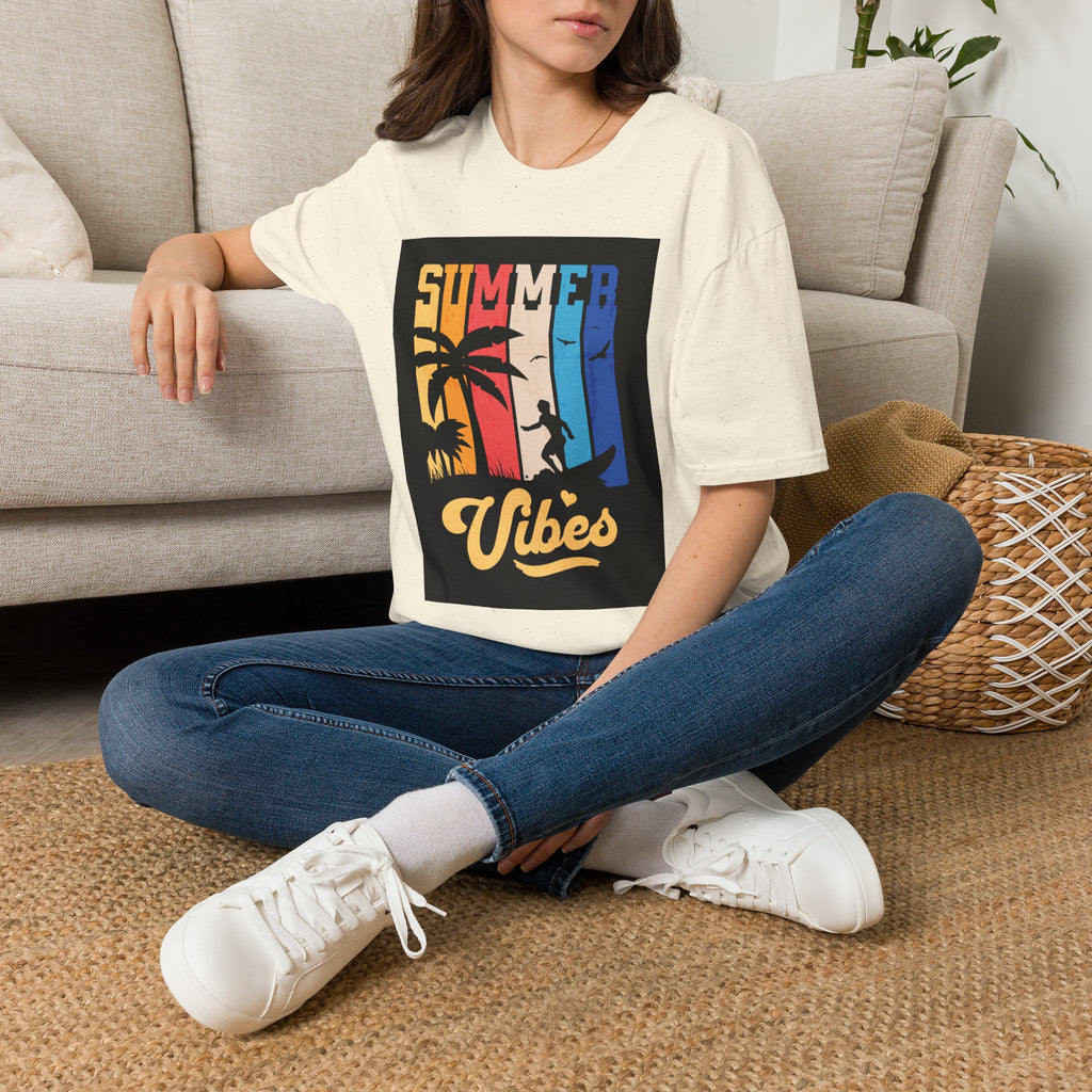 Summer Vibes T-Shirt — Retro Palm Tree Surf Graphic Printify
