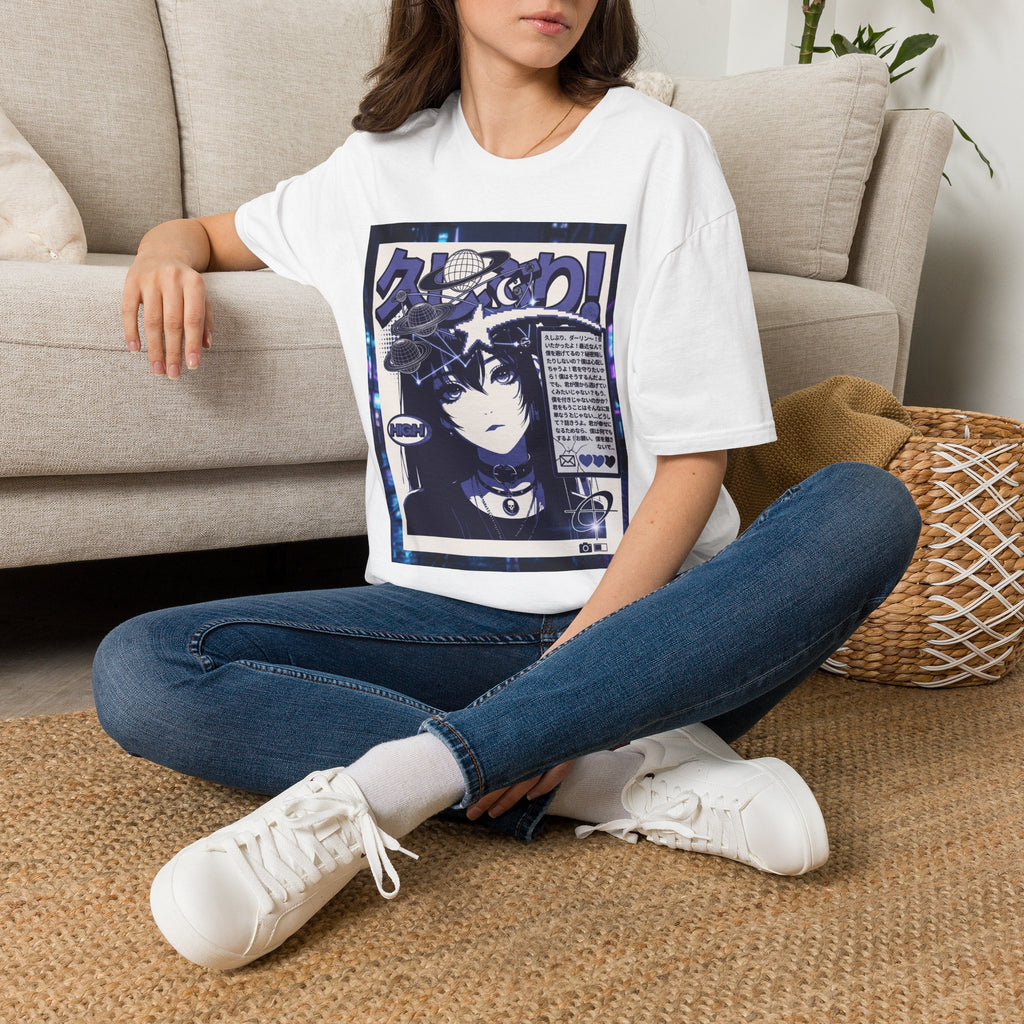 Anime Space Girl T-Shirt — Japanese Graphic Aesthetic Printify