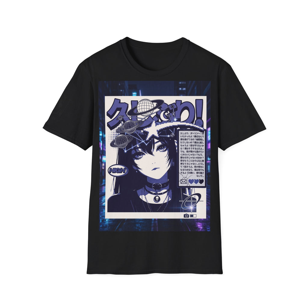 Anime Space Girl T-Shirt — Japanese Graphic Aesthetic Printify