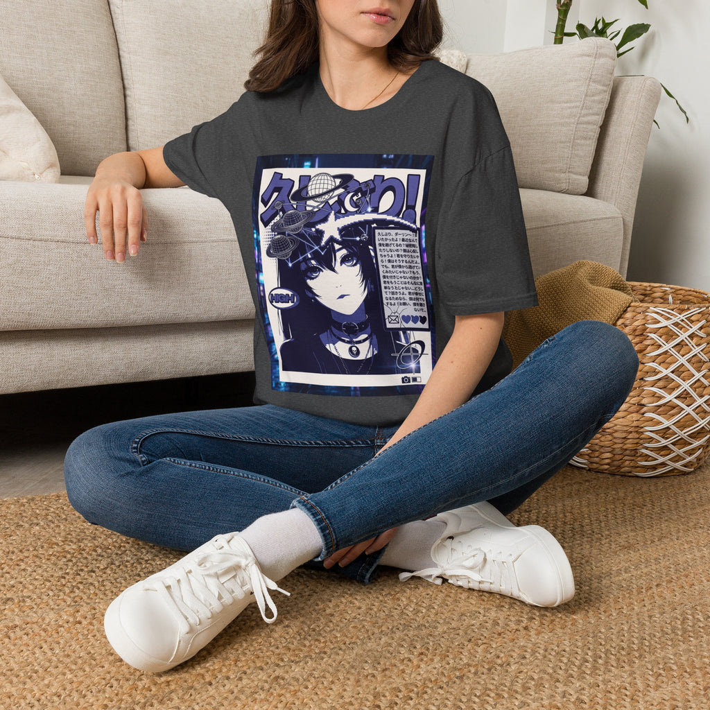 Anime Space Girl T-Shirt — Japanese Graphic Aesthetic Printify